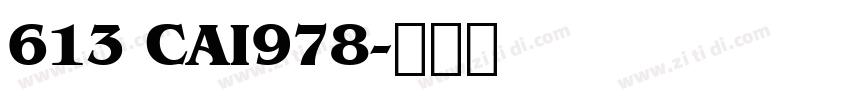 613 CAI978字体转换